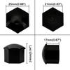 20 Pcs Car Wheel Nut Caps 19mm Auto Hub Screw Cover Black Plastic Anti Dust Car Wheel Nut Bolt Covers Tire Accessories Lug Nuts
