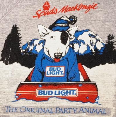 VINTAGE BUD LIGHT SPUDS MACKENZIE 1987 SIZE S-5XL Shirt Unisex T-Shirt