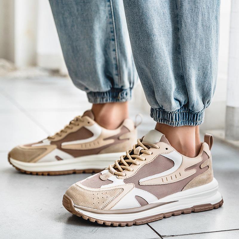 

2819 Кроссовки папины мужские новинки мужские и женские парные спортивные повседневные универсальные для бега легкие износостойкие модные кроссовки модные мужские 44 абрикосовый