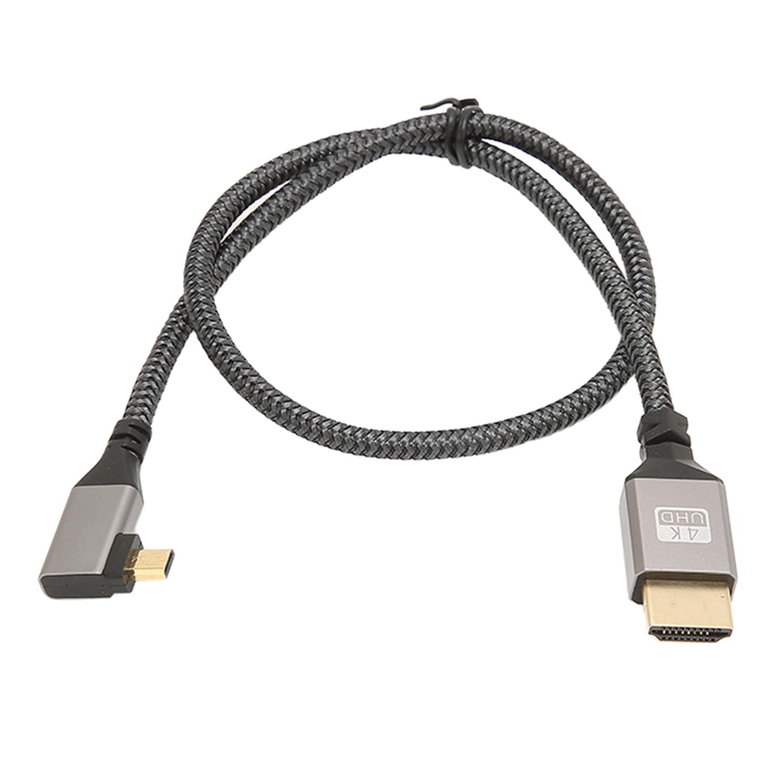 

4K HD Multimedia Interface Cable 60Hz 18Gbps High Speed Micro HD Multimedia Interface Male to HD Multimedia Interface Type 2