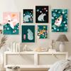 1pc Children's Day Art Poster Colorful Children's Animals Nature Landscape Botanical Illustration Children's Room Nursery Decor