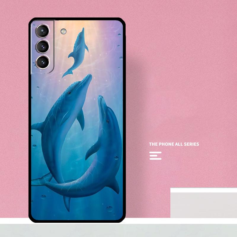 Ocean Dolphin Phone Case For Samsung Galaxy S24 S26 Ultra S20 S21 S22 S23 S25 Plus S10 S25 FE Cover Coque