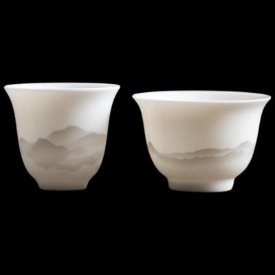Shangqi Ink Wash Ceramic Kung Fu Teacups