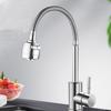 304 Stainless Steel Single Cold Water Faucet Universal Rotation Single Handle Black Color Deck Mounted Kitchen Sink Water Tap