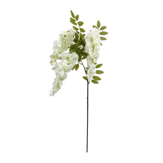 

Artificial Wistaria with Green Leaves UV Resistant Fake Flower Decoration Indoor Outdoor Home Wedding Party Faux Flower Decor