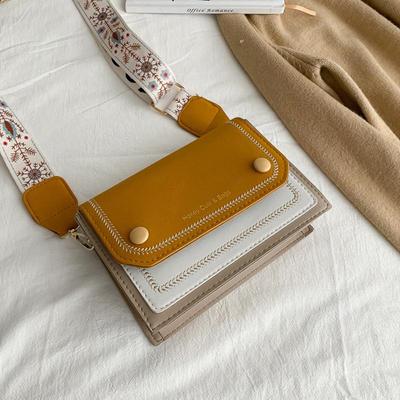 Women Summer Shoulder Crossbody Bag PU Leather Wide Strap Messenger Bag Female Small Square Bag Clutch Bags Handbags ARI