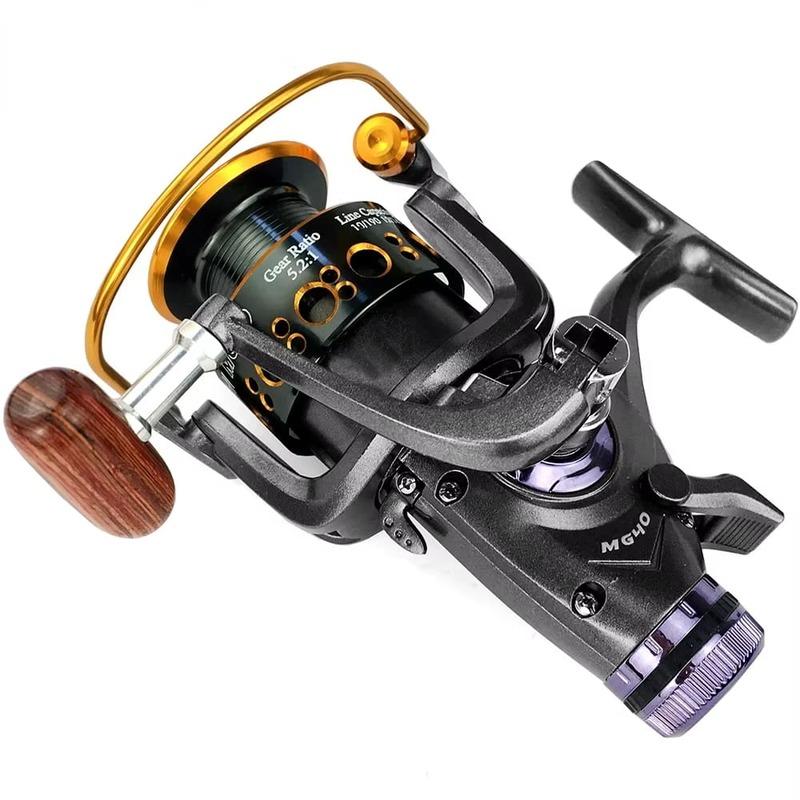 New Double Brake Design Spinning Fishing Reel 3000-6000 Series Maximum Drag 8KG Gear Ratio 5.2:1/5.0:1 Metal Spool Suitable for Carp Fishing Tools