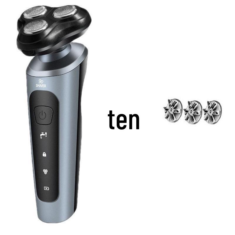 

9D Многофункциональная электрическая бритва, Полностью моющаяся, 3-в-1 USB Автомобильная Перезаряжаемая Машинка для стрижки бороды