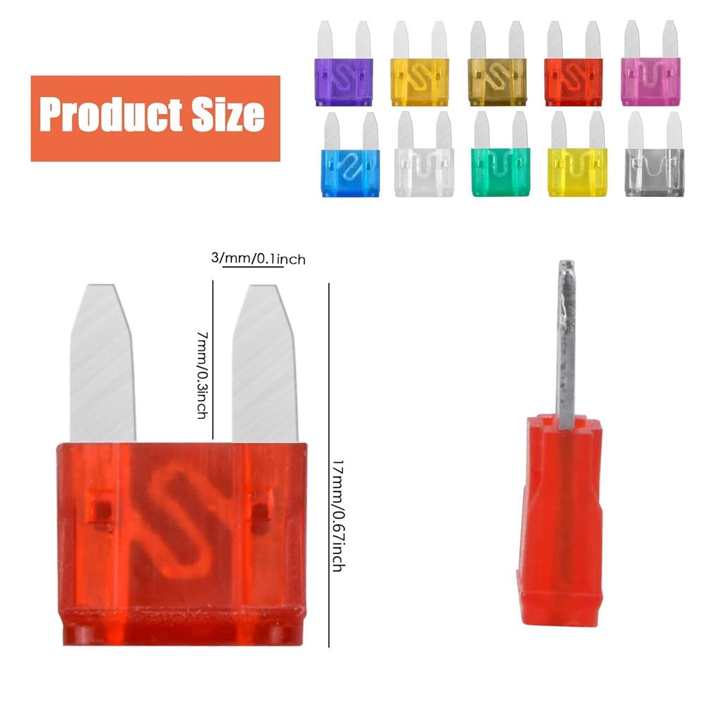 120 Pcs 2A 3A 5A 7.5A 10A 15A 20A 25A 30A 35A Mini Blade Fuse with Fuse Puller and Clear Storage Box for SUV Truck Boat Fuses4