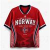 Summer Football Jersey with Norwegian Fan Print, Breathable and Lightweight, Suitable for Sports On the Field