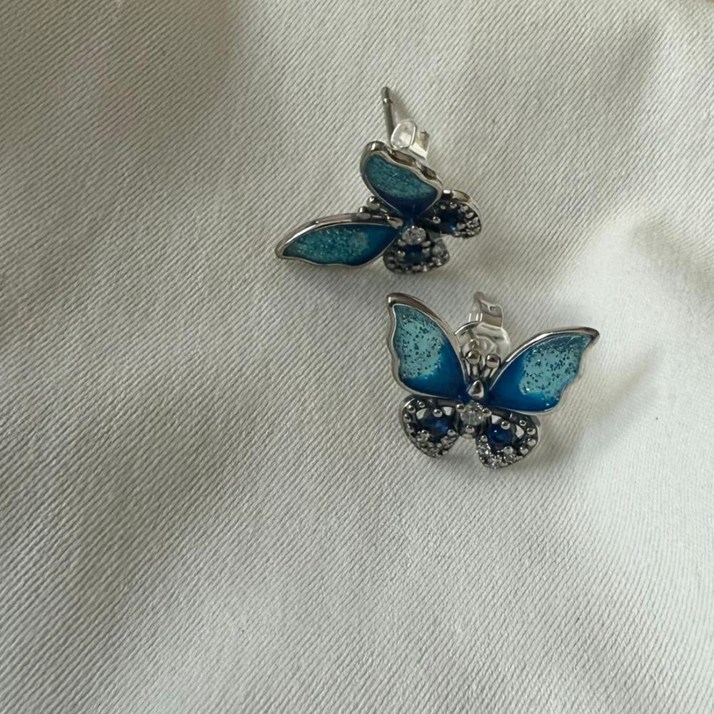 Crystal Blue Butterfly,Moon Bead Crab,Dragonfly Pendant 925 Silver European Original Bracelet DIY Accessories Exquisite Jewelry