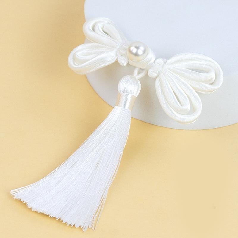 Butterfly Fringe Shape Chinese Cheongsam Knot Button Closure Ribbon Fastener Costume Tang Shirt Suit DIY Sewing Craft