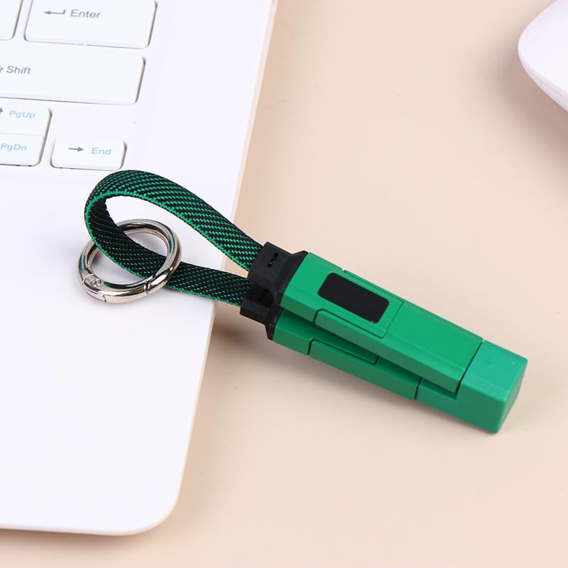 

4 In 1 Short Type C Keychain Lanyard Data Cables With Led Display,Braided Pd Fast Charging Cord For Galaxy A17