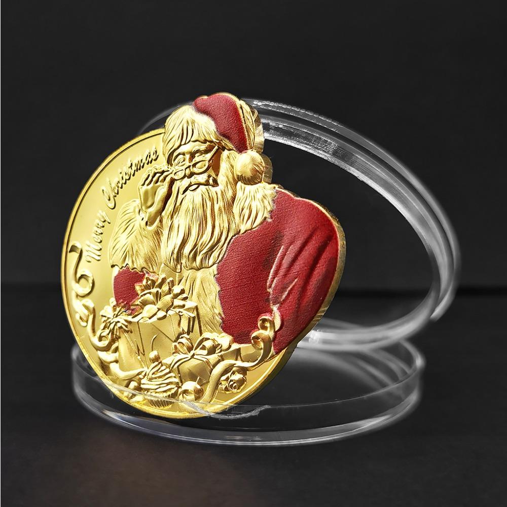 Christmas Snowman Colored Coins, Elizabeth Commemorative Medal Silver Coins, Christmas Eve Gifts, Tooth Fairy Colored Silver Coins