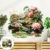 Wall Sticker Double Sided Floral Window Decals Clear Pattern Wildflower Grass Decals Doors Windows