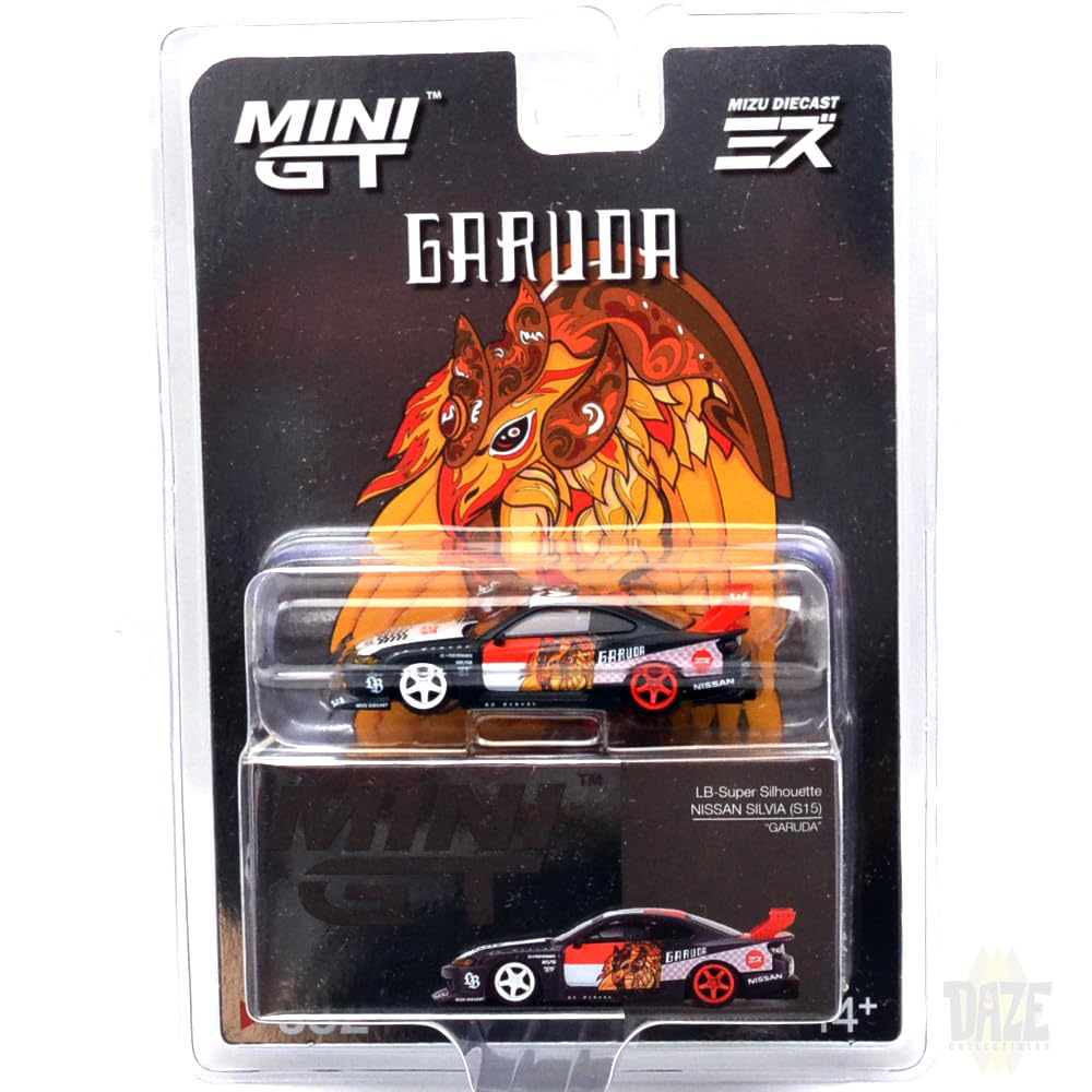 MINI GT Масштаб 1:64 LB-SUPER SILHOUETTE S15 SILVIA “GARUDA” MIZU Литой металл синий