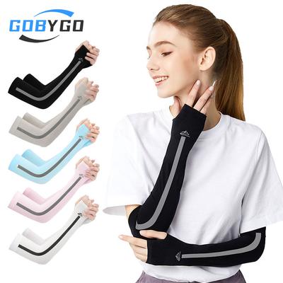 1Pair Summer Ice Silk Sun Sleeve UV Protection Quick Dry Arm Sleeve for Outdoor Bicycle Sports Fishing
