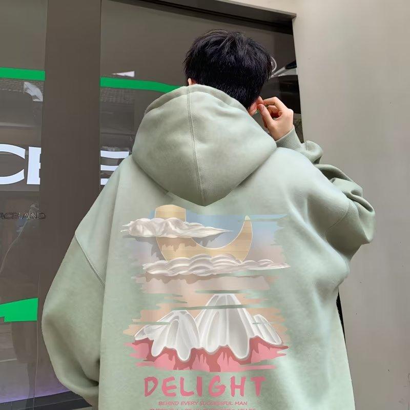 

Мужской свитер осень-зима 2025 новый модный бренд американский худи хулиганский красивый мальчики чувство дизайна тяжелая куртка с длинным рукавом 5XL