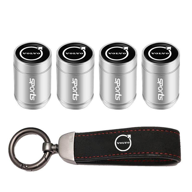 Car Tire Wheel Valve Caps Cover/Car Key Chain Ring Keychain For Volvo AWD V60 V40 XC90 S60 XC60 S90 V90 CX70 XC40 C40 C70 EX90