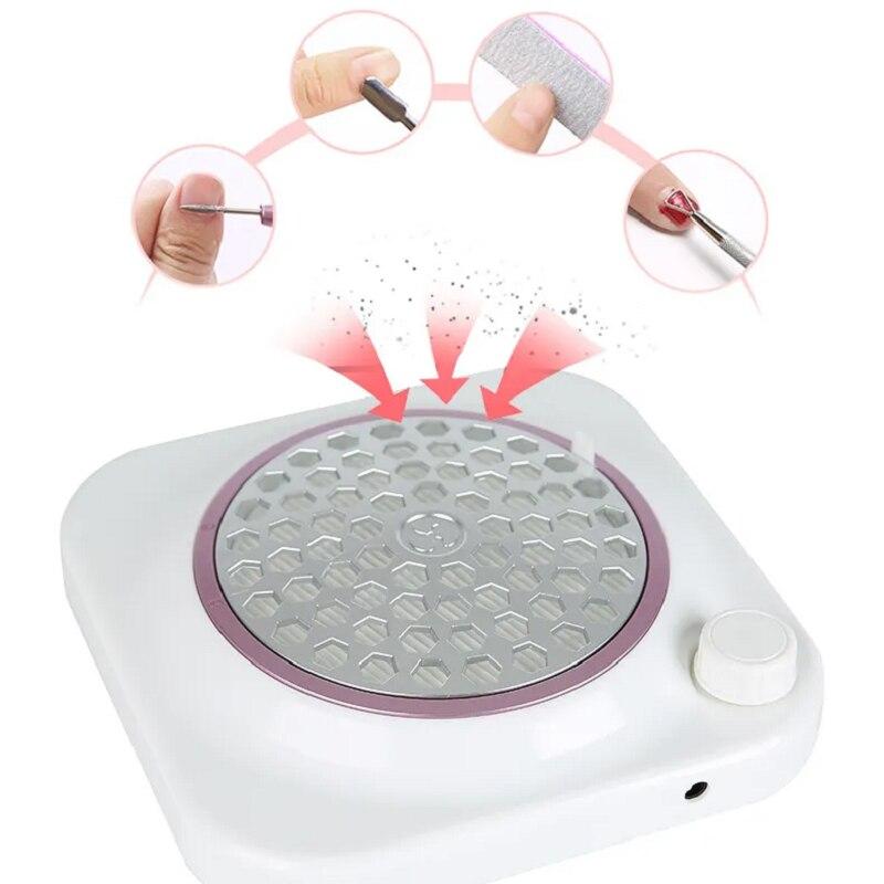 4500RPM With Reusable Filter,Powerful Vacuum Fan Tech Dust Collector For Acrylic Gel Nail US белый