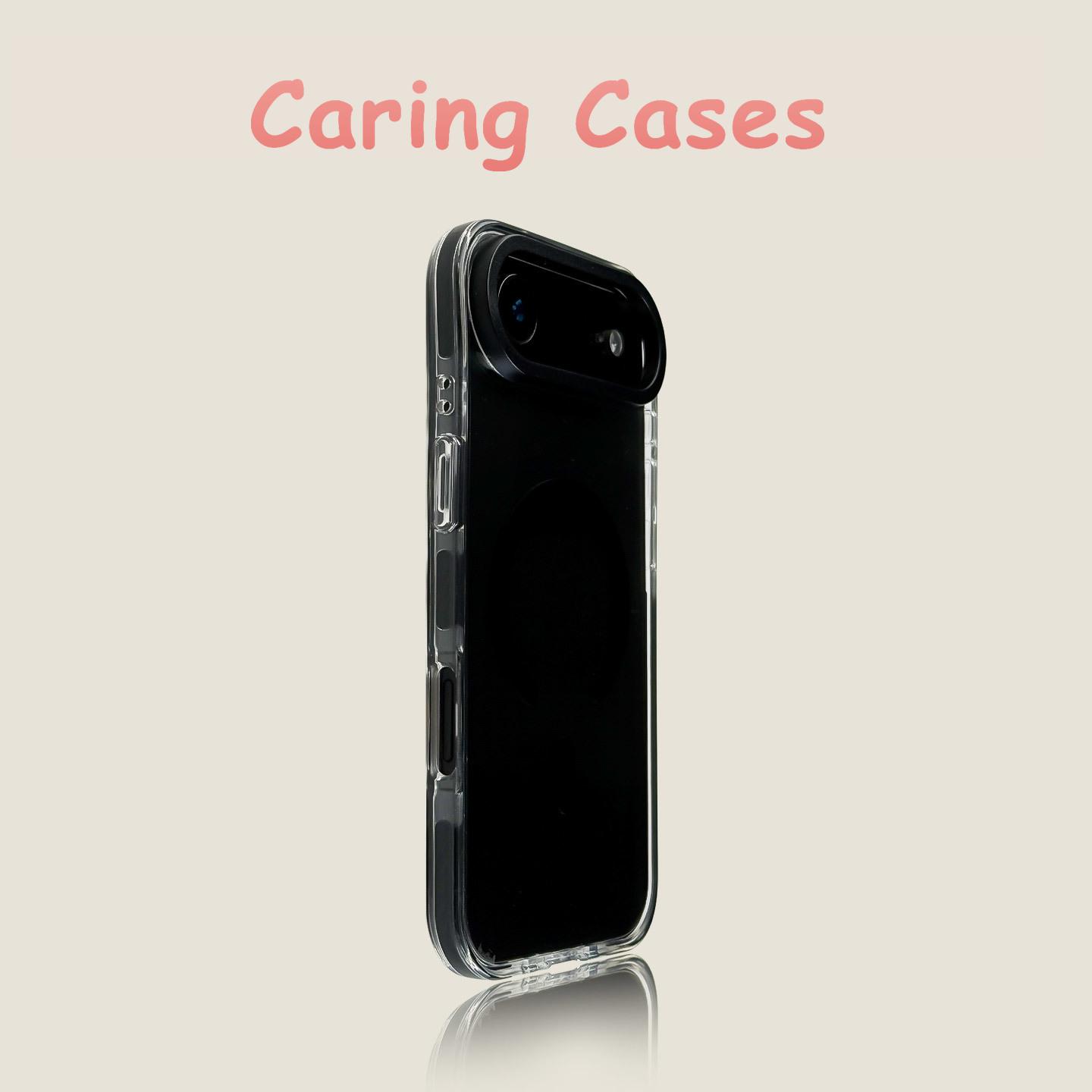 For iPhone 17 Pro Max Case Black Magnetic Acrylic Clear skin-Feel Premium Cover compatible with iphone 16 15 14 13 iPhone 13 Pro