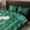 Solid Color Satin Duvet Cover Set,Quilt Cover and Pillowcases,Luxurious Bedding Ensemble with Rich Sheen,Easy Care,Wrinkle-Free