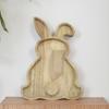 Easter Bunny-Shaped Wooden Serving Tray - Rabbit Design for Afternoon Tea & Snacks, Afternoon Tea Accessory, Rabbit Accessories