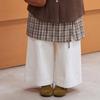 Girls' Korean Style Autumn Set: Vest with Plaid Ruffle, Wide-Leg Pants, Three-Piece 2026