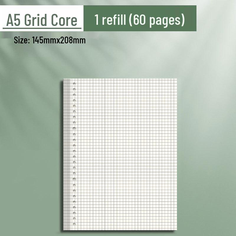 A4 Soft Cover Loose-Leaf Binder, B5 Ring Clip, Coil Binding, Hole-Punched, Notebook Shell (Ring Clips Sold Separately)