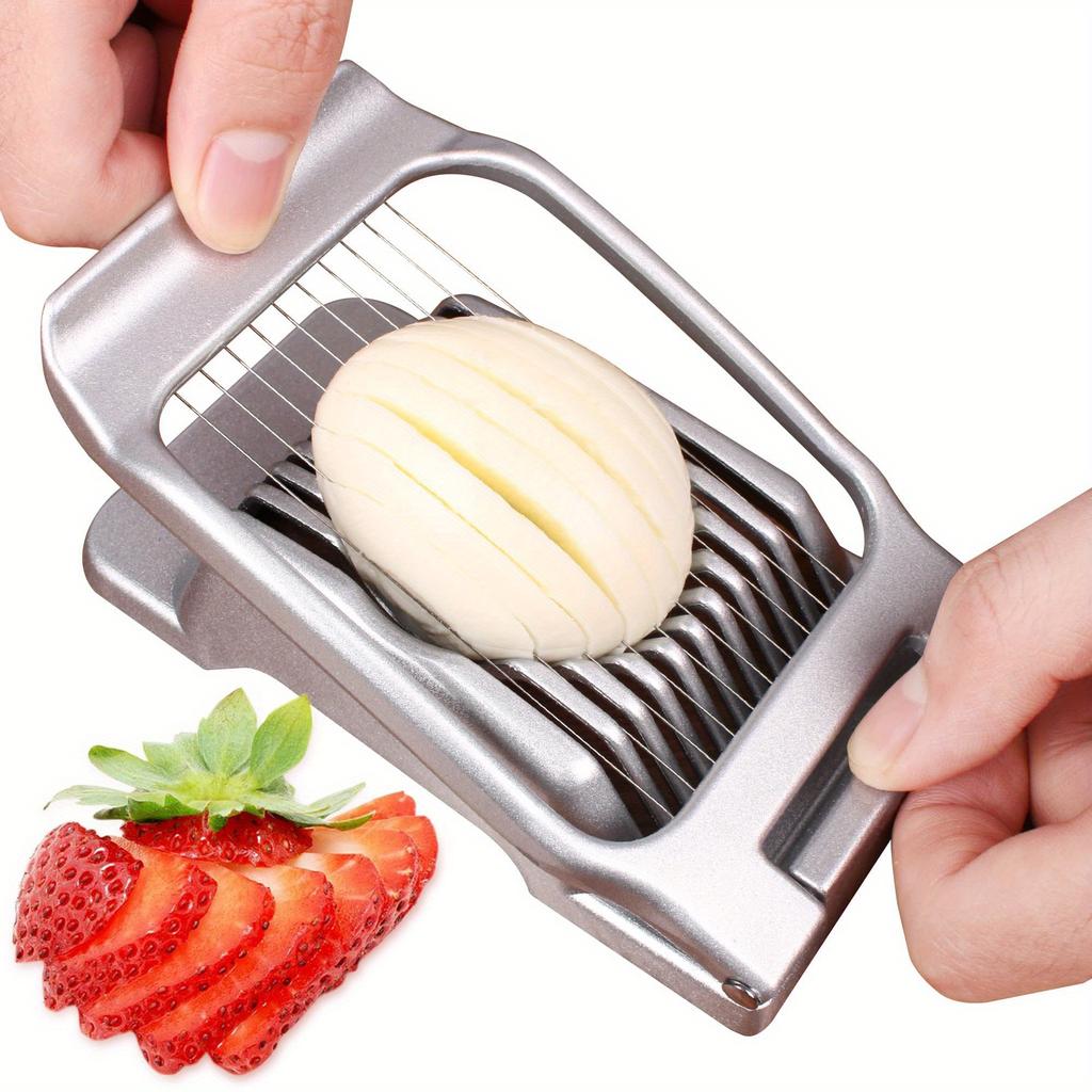 Aluminum Egg Slicer Multi-Functional Kitchen Tool for Hard Boiled Soft Eggs