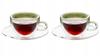 COFFEE TEA CUPS 2 PIECES WITH STANDS THERMAL GLASSES 250ml