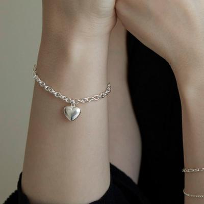 Dmoment Bracelet en Argent 925 Cœur Megan