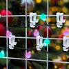 Weatherproof Christmas Light Clip White Plastic Hook for Outdoor String Rope Cable Holder Christmas New Year Decoration Supplies