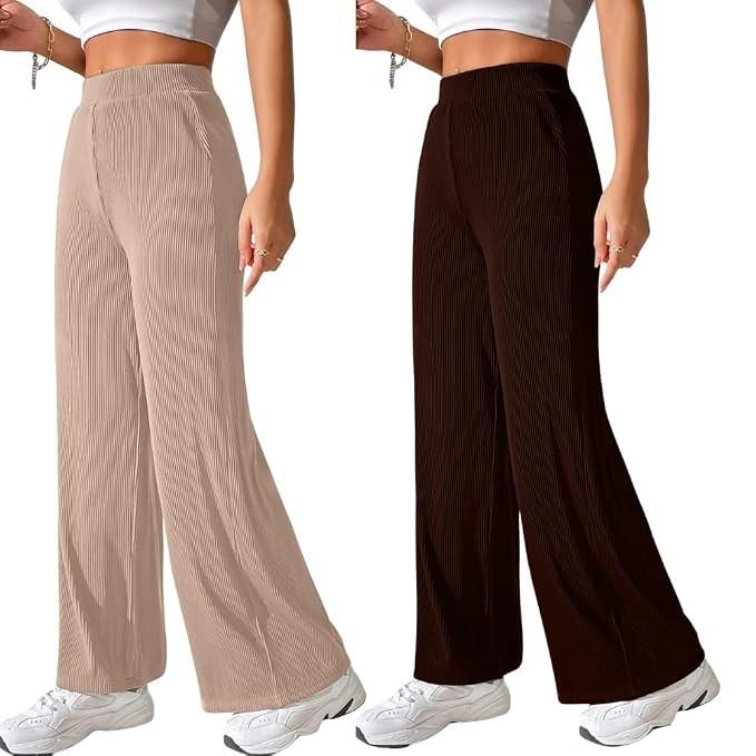 Pantaloni da Donna Comodi a Vita Alta Traspiranti Casual Usura Pantalone Coreano
