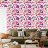 Wallpaper Flowers and Leaves White and Powder Pink for Living Room and Bedroom 50x1000