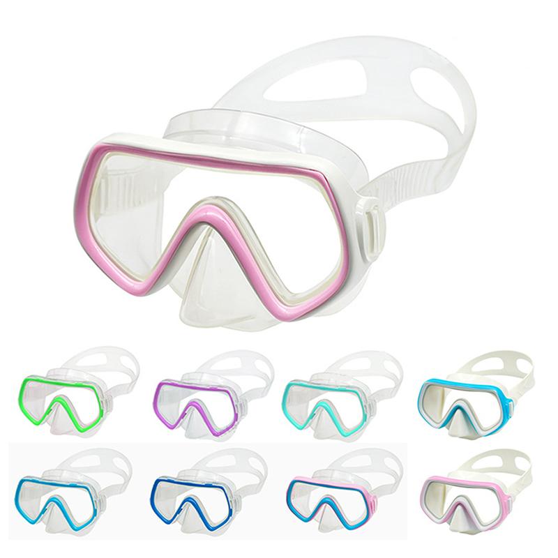 Dykmask Vattentäta Simglasögon Panoramiska HD För Vuxna Ungdomar Silikonkjol Anti-Dimm Med Nästäcke Simutrustning