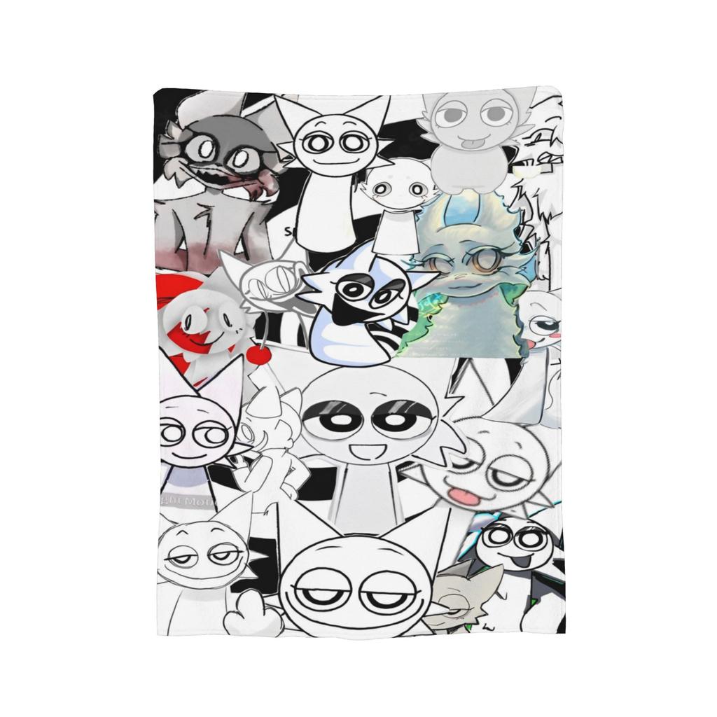 Sprunki Game Flannel Blanket Pinki Raddy Simon Funny Throw Blankets for Home 200x150cm Bedspread,
