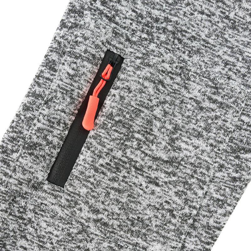 Men Heather Full Zip Hoodie Jacket, Drawstring Hood Long Sleeve Sweatshirt With Zipper Arm Pocket Lightweight Casual Outdoor Workout Hooded Coat