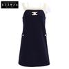 [Domestic Authorized] 2X26N759Y 07JD Triomphe Sleeveless Mini Dress XS Navy / WhiteUsed