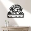Personalized Beagle Dog Metal Wall Art, Gift for Dog Lover, Home Decor Sign