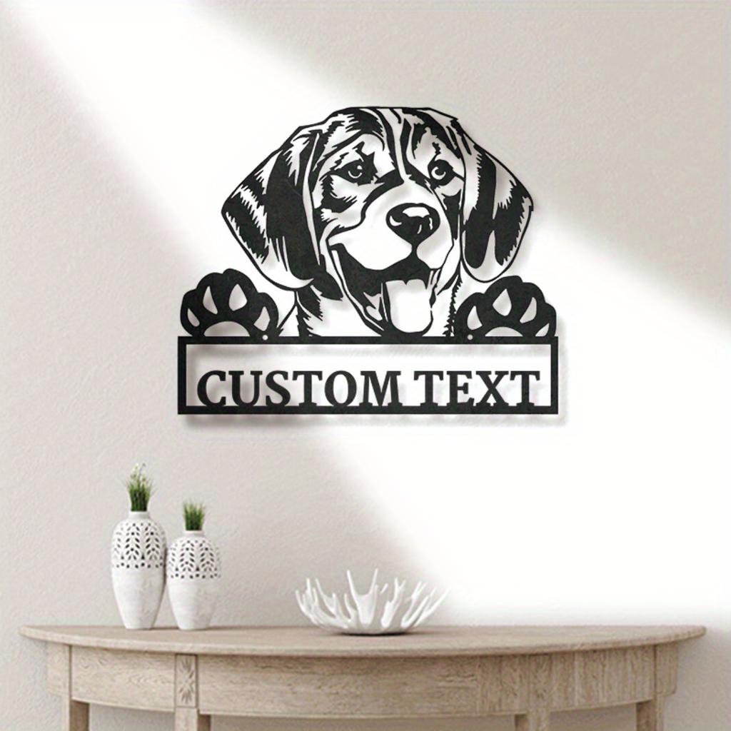 Personalized Beagle Dog Metal Wall Art, Gift for Dog Lover, Home Decor Sign