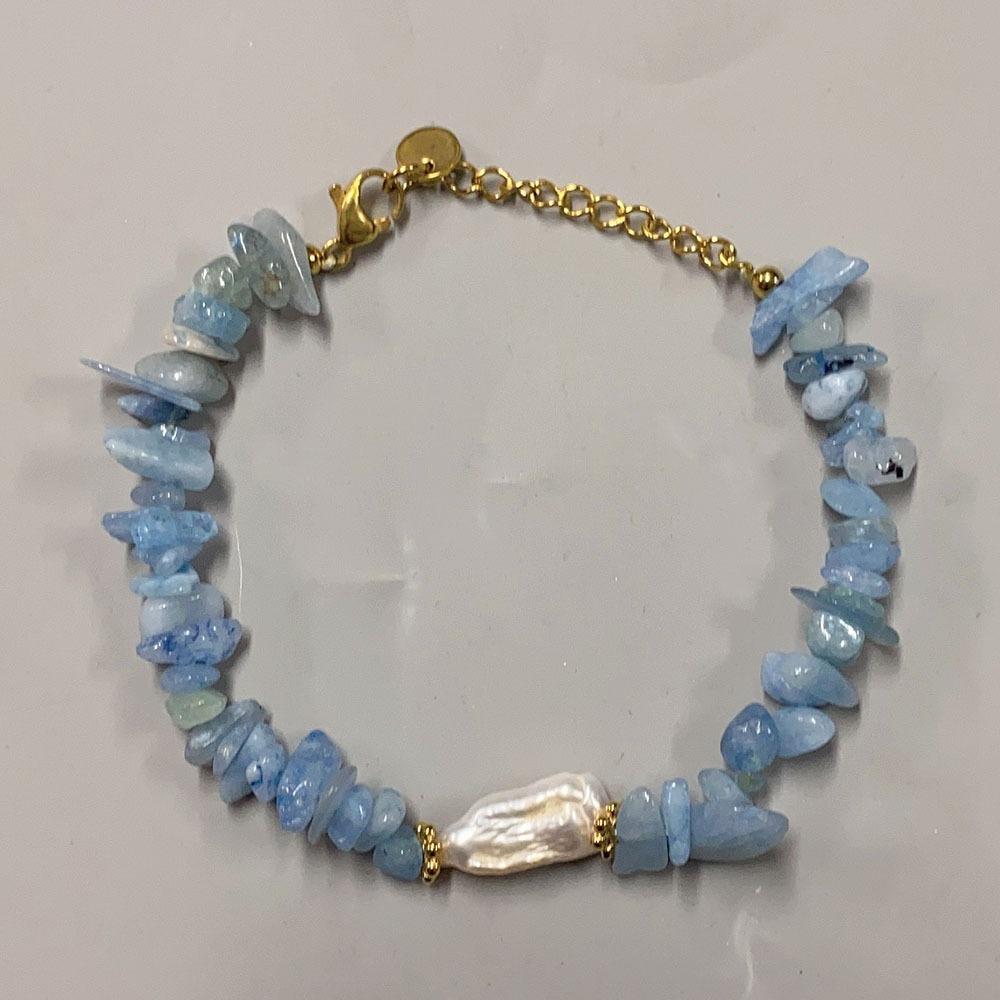 Feeling Spar Mix and Match Armband Natur Süßwasserperlen Armband Reisetrend Matching