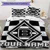 Custom Name Vfl Gladbach Pattern Bedding Uilt Set Uilt Cover Pillowcase Home Decoration Birthday Gift (1*duvet Cover+2*pillowcase Without Core)