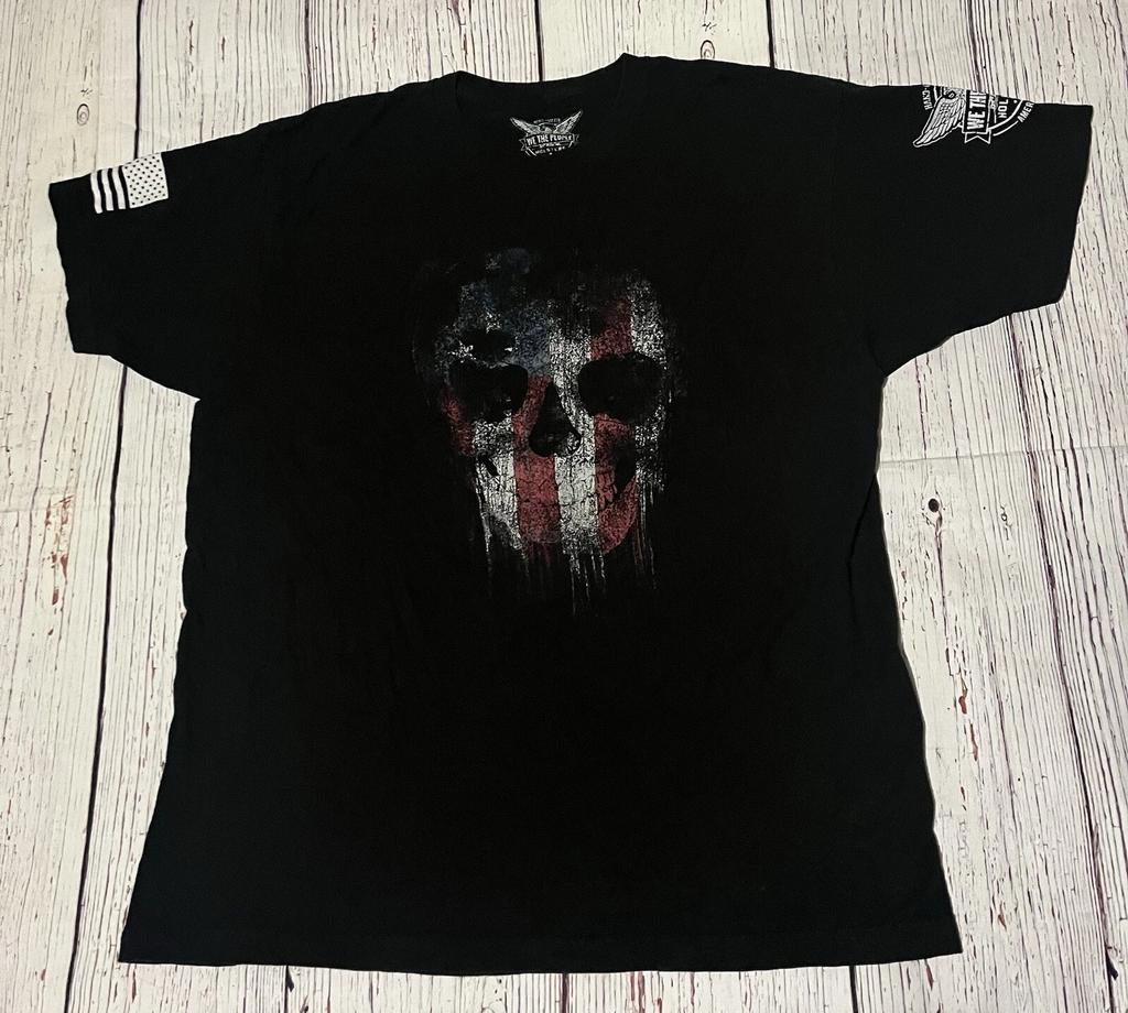 We The People Holsters American Flag Skull T-Shirt Made In America Black Size XL