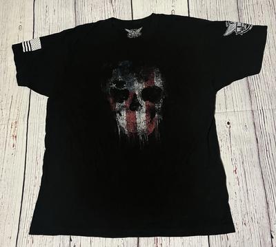 We The People Holsters T-shirt con teschio bandiera americana Fatta in America Nera Taglia XL