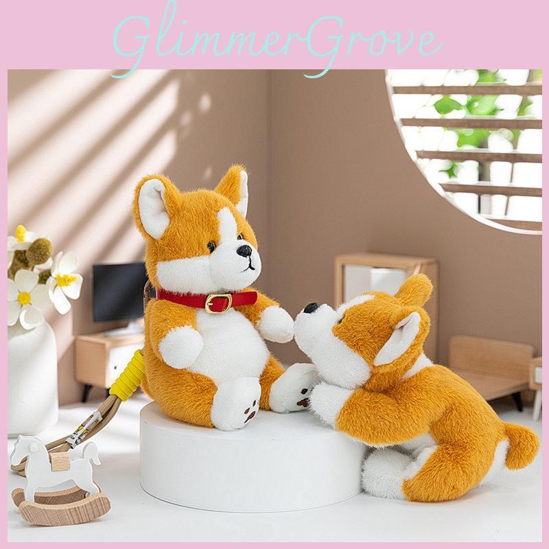Corgi Plush Toy Carabiner With Soft Short Pile For Backpack Decor Gift For Kids