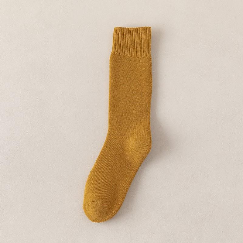 Female Autumn and Winter Thickened Plush Ring Warm Towel Bottom Long Leg Socks