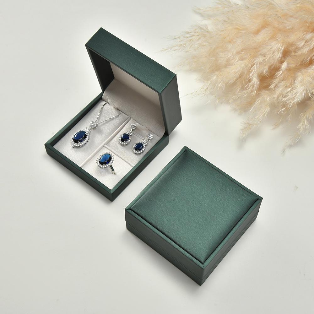 Sada šperkovníc z brúsenej PU kože – Organizér na prstene, prívesky a náušnice