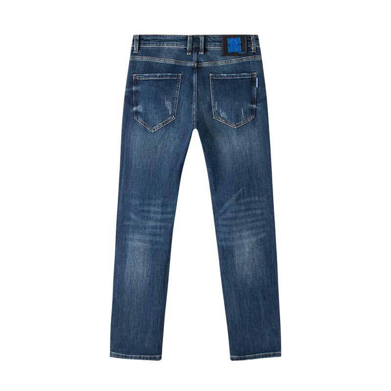 Navigare Men's Washed Straight-Leg Denim Jeans