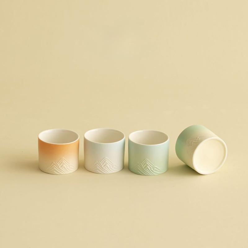 Yuanshan gift teacup four seasons Jiangshan gift box tea set tea cup master cup business gift companion gift